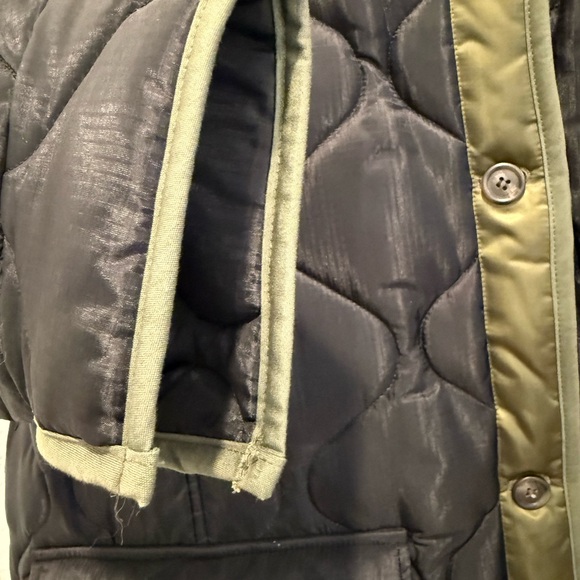The Frankie Shop Teddy Quilted Jacket Black/Green - Picture 7 of 10